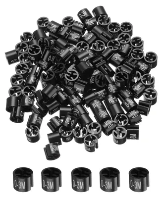 Kleiderbügel-Markierungen, schwarz, 250 Stück, 13 x 9 mm