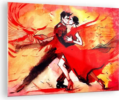 Produktbild von Bilder auf glas - tanzen sie - 70x50cm - Glasbilder - Wandbilder - Bilder - Kunstdruck - zum Aufhängen bereit - Wanddekoration aus Glas - Glas Bilder - Wandbild auf Glas - Einteilig - GAA70x50-3731
