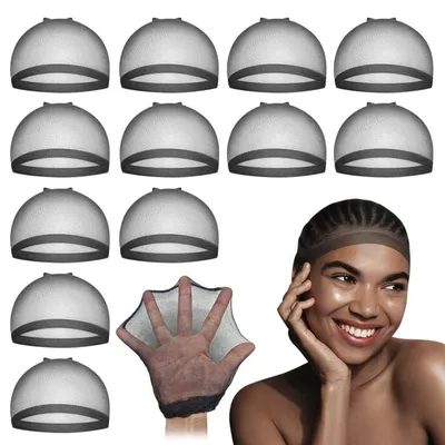 Obrázek produktu pro Dreamlover HD Wig Caps 12 Pack - průhledné sítě na vlasy Black