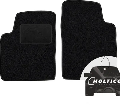 Produktbild von moto-MOLTICO Vorne Fußmatten Auto Velours Autoteppiche Schwarz Automatten Set 2-teilig passend für Hyundai i10 I 2008-2013