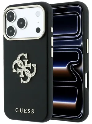 Obrázok produktu pre Puzdro Guess Smooth & Big Strass Logo pre iPhone 18 Pro / 17 Pro, čierna farba