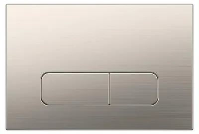 Produktbild von Drückerplatte Brushed Nickel aus ABS Kompatibel zu Geberit Duofix Sigma (UP 320) 2 Mengenspülung