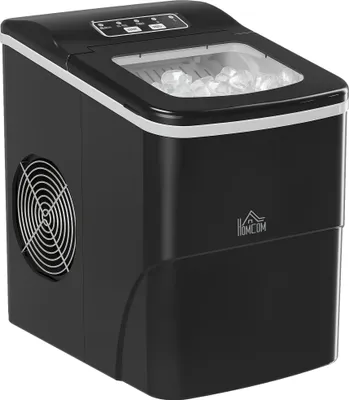 Produktbild von HOMCOM Eiswürfelmaschine Ice Maker 9 Eiswürfel in 8 Min., 12kg/24h 2L Wassertank