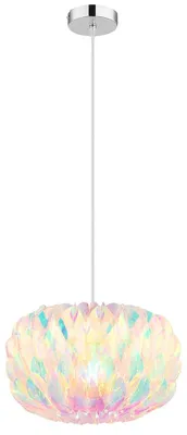 Produktbild von Hängeleuchte JUANA, Chrom, Metall, E27, höhenverstellbar, Ø 35 cm