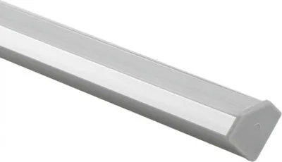 Obrázok produktu pre Hliníkový profil pre LED Silver Corner 2 m s matným tienidlom a krytkami Ecolight
