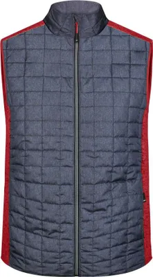 Produktbild von Weste im stylischen Materialmix red-melange/anthracite-melange, Gr. 3XL