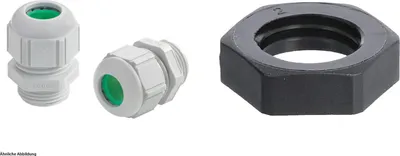 Productafbeelding van LAPP schroefkoppeling, halogenvrij, met moer, M12x1,5, polyamide (PA), schroefdraadlengte 8,0 mm - 1 stuk