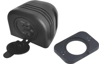 Produktbild von A79C Modell 2in1 – 12V/24V KFZ USB Ladegerät Zigarettenanzünder Adapter 2x USB Schnellladefunktion für Auto, Boot & Wohnmobil