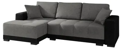 Produktbild von MIRJAN24 Ecksofa Dallas, Elegante Eckcouch mit Bettkasten und Schlaffunktion, Polstersofa, Polstergarnitur, Wohnlandschaft (Seite: Links, Alova 04 + Alova 36)