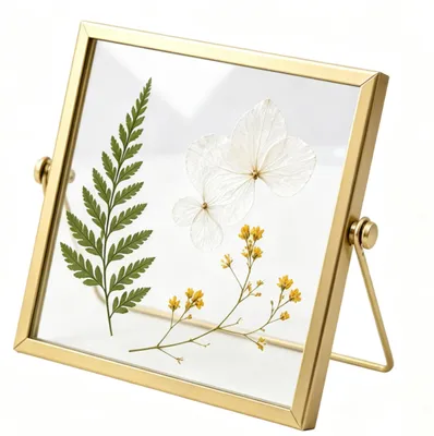 Fotolijst aus Glas und Metall, 15x20 cm, gold