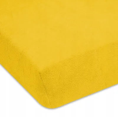 Produktbild von Designpremium Spannbettlaken Frottee Gelb 60x90 cm
