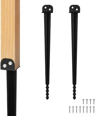 Immagine prodotto di Due supporti per pali da inserire, lunghezza 500 mm, per un fissaggio stabile dei pali in legno