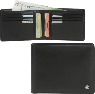 Produktbild von Esquire Kreditkartenbörse Herren 16KF RFID Schutz Leder schwarz Portemonnaie 3925-49