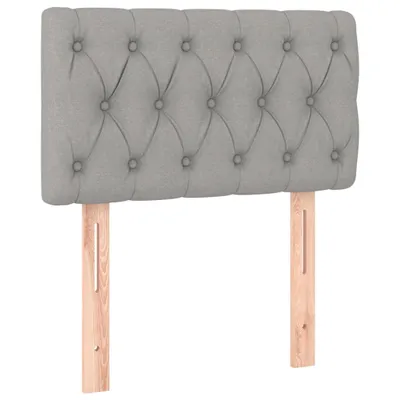 Image de vidaXL Tête de lit gris clair 80x7x78/88 cm Tissu