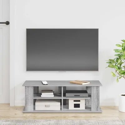 Obrázok produktu pre Maison Exclusive – TV stolík, 96 x 35 x 33,5 cm, drevotrieska, farba: svetlosivá (Sonoma)