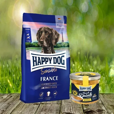 Image de Happy Dog Sensible France, 11 kg + Boisson-collations Happy Dog au poulet *offerte*