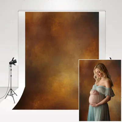 Produktbild von Fotohintergrund 1,5 x 2,2 m - Braune, Vintage-Optik, abstrakte Textur - Professioneller Fotohintergrund - Mikrofaser - Hautfreundlich - Dickes Material - Fotostand