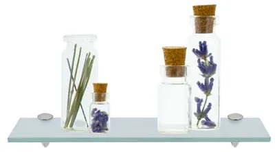 Immagine prodotto di Mensola da bagno in vetro Eikuavons 60x10 cm, mensola da bagno in vetro smerigliato, mensola da bagno in vetro temperato di sicurezza, montaggio a parete