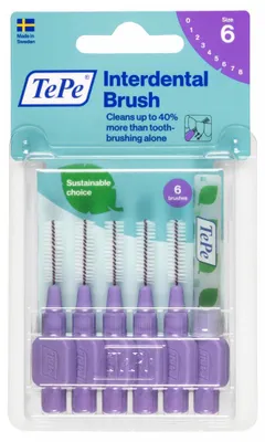 Produktbild von TePe Interdentalbürsten 1,1 mm lila 6 Stück