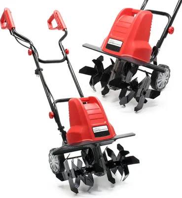 Produktbild von Elektryczna motyka ogrodowa Wiltec 1500 W z 400 obr/min, elektryczna glebogryzarka ogrodowa o głębokości roboczej 220 mm, zmotoryzowana motyka z 24 ostrzami, glebogryzarka na kółkach