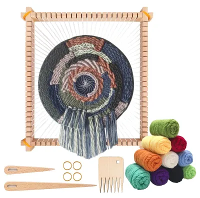 Image de Solidchoice - Cadre de tissage en bois pour enfants, avec fil