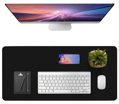 Obrázok produktu pre Podložka pod myš Bureaulegger, 90 x 43 cm, protišmyková, multifunkčná, vhodná do kancelárie a pre notebook (čierna)