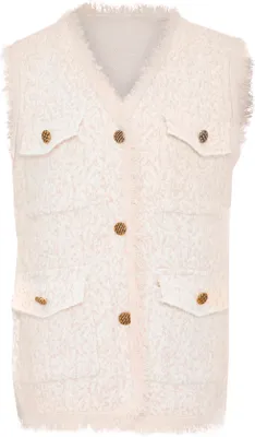 Image de ZITHA gilet élégant pour femmes - rose blanc cassé, M