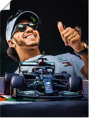 Produktbild von ARTland Poster Sir Lewis Hamilton alias LH44 Größe: 45x60 cm