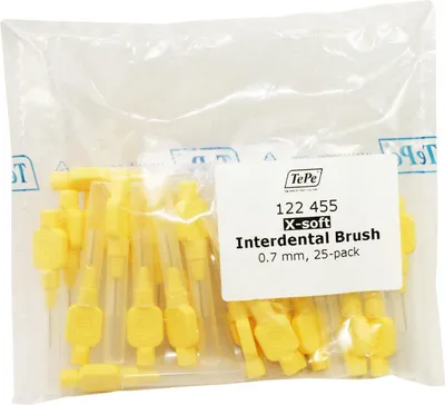 Image de Brosses interdentaires TePe x-soft jaune tendre 0.7mm sachet de 25 pièces