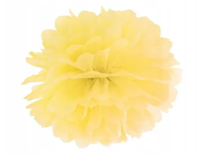 Zdjęcie produktu dla 34907 POMPON bibułowy 15 cm biały dekoracja pompony