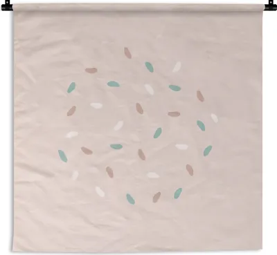 Produktbild von MuchoWow® Wandteppich Wandbehang Sommer - Abstrakt - Pastell 150x150 cm Tapisserie Dekoration Wandtuch - Wohnaccessoires - Modernes