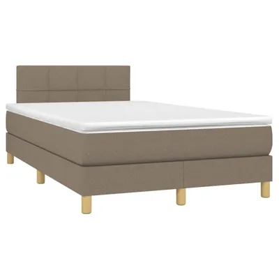 Produktbild von CLORIS Boxspringbett mit Matratze & LED Taupe 120x190 cm Stoff 3270092