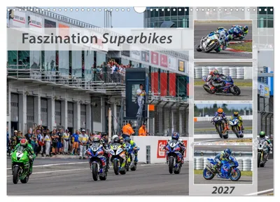 Produktbild von Kalender 2027 · Britische Version · Die Faszination von Supersportmotorrädern (Wandkalender 2027 17" × 12" Querformat), CALVENDO 12-Monats-Wandkalender