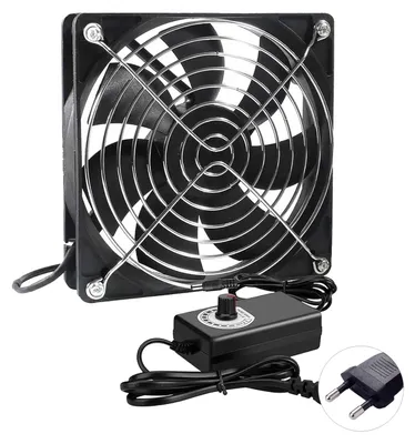 Image de Ventilateur ALAMSCN de 120 mm, ventilateur PC de 12 V, ventilateur de boîtier compatible avec les tensions AC 110 V et 220 V