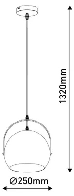 Zdjęcie produktu dla Lampa wisząca, metal, różowy, D 25 cm