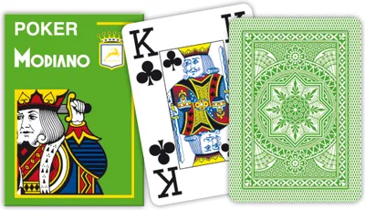 Produktbild von Modiano Pokerkarten Hellgrün 100% Plastik 4 Large Index