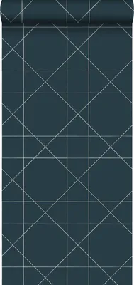 Obrázek produktu pro ESTAhome tapeta grafické linie tmavě modrá - 139093 - 0,53 x 10,05 m