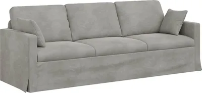 Produktbild von vidaXL Sofa Hellgrau 228 x 78 x 80 cm Samt