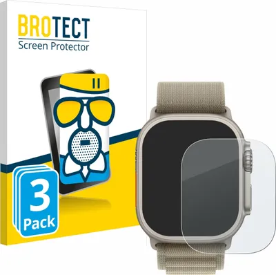 Produktbild von 3x BROTECT Entspiegelungs Schutzglas für Apple Watch Ultra 2 (49 mm) Schutzfolie Panzer Folie Glas Display Schutz matt