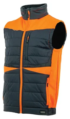 Immagine prodotto di Sara Workwear Gilet da lavoro ibrido "COMFORT PLUS" 260 g/m² con strisce riflettenti grafite/arancione L