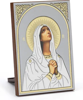 Produktbild von Ikone Deva Maria Holz 6x8,5cm christlich 11076