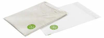 Produktbild von 500x Adhäsionsverschlussbeutel mit Klappe aus Recyclat rLDPE 300x400mm 40my