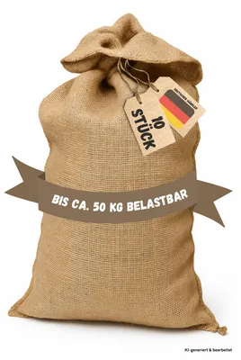 Produktbild von Samenshop24® 10 Stück, Premium Jutesäcke aus 100 % Naturfaser 110cm x 60cm strapazierhähig