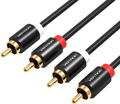 Image de Cable Audio 2xRCA male to 2xRCA male Vention VAB-R06-B200 2m (black)