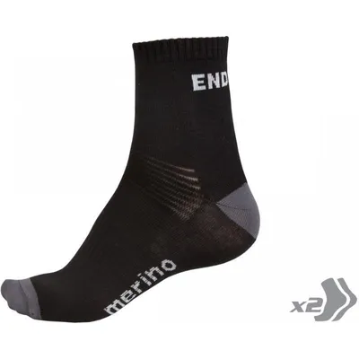 Produktbild von Endura BaaBaa Merino Socken 2 Paar schwarz größe S-M (37-42) E0035/3