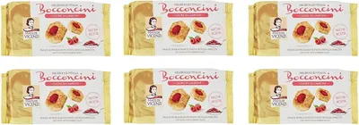 Produktbild von 6x Matilde Vicenzi Millefoglie d'Italia Bocconcini Cuore di Lamponi Himbeere 90g Kekse Gefüllte Snacks