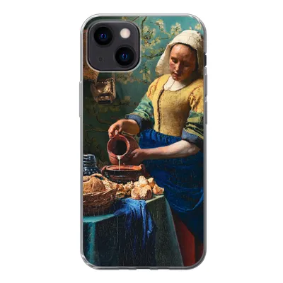 Produktbild von MuchoWow® Handyhülle Schutzhülle Hülle für iPhone 13 mini Milchmädchen - Mandelblüte - Alte Meister Silikon Softcase Handy Hülle - Softcase