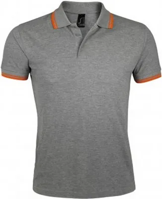 Obrázek produktu pro Pánská polokošile s krátkým rukávem Pasadena Pique PC2431 (L) (Grey/Orange) značky SOLS