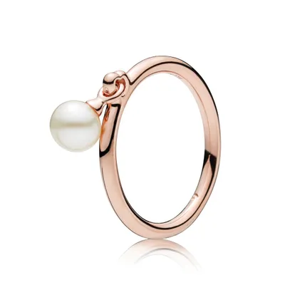 Immagine prodotto di Anello Pandora Rose 187525P, collezione Contemporary, perla bianca, taglia 60, da donna