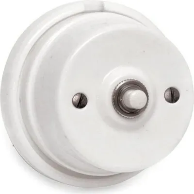 Produktbild von Edm Vintage Porzellanglocken-druckknopf Weiß  Weiß One Size